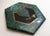 Hexagonal Malachite Box and Lid with Cloisonné Decoration For Sale - Image 6 of 10