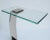 C.1980's D. I. A. (Design Institute for America) Cantilevered, Polished Nickel & Glass Top Accent/Occasional/Drinks Table For Sale - Image 10 of 12