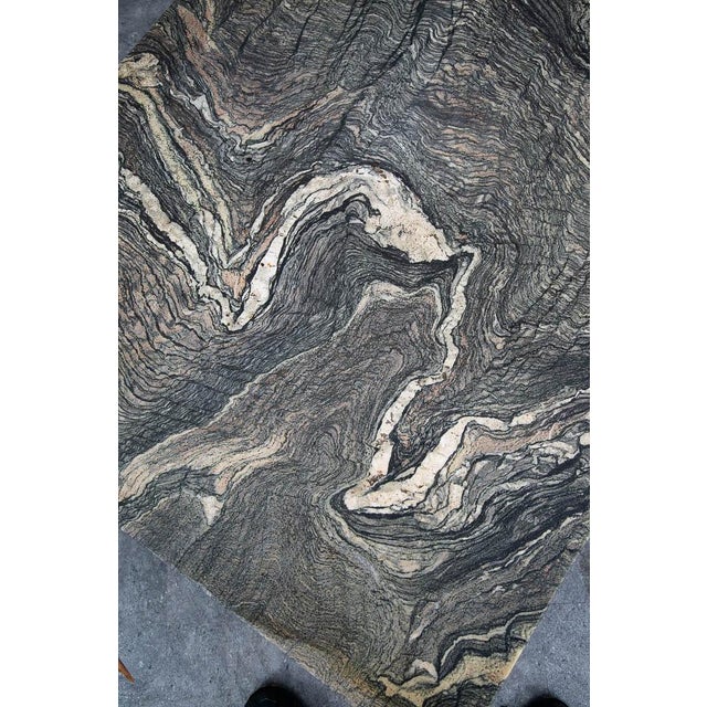 Mid Century Modern Coffee Table Rectangular Marble Rosewood Metal Steel Stone For Sale - Image 12 of 12