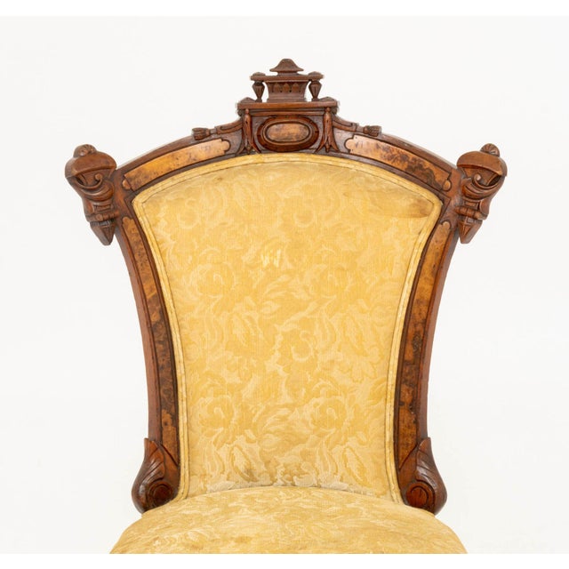 Traditional Aesthetic Movement Walnut Side Chair For Sale - Image 3 of 8