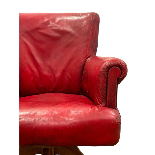 English Swivel Club Armchair For Sale - Image 5 of 13