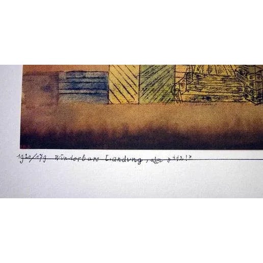 1940s Paul Klee Lithograph | Signed "Wunderbare Landung" For Sale - Image 5 of 5
