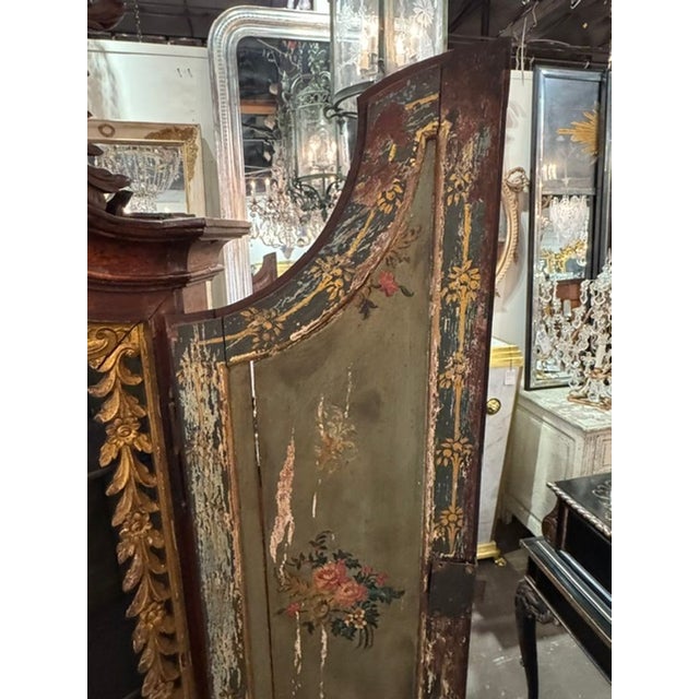 Rare 19th C. Italian Carved Walnut Table Hutch For Sale - Image 10 of 11