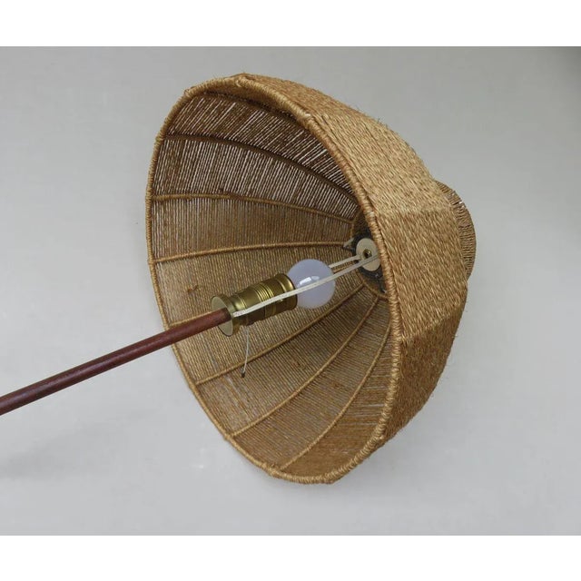 Austrian Brass, Wood & Cord Table Lamp with Crow's Foot, 1950s For Sale - Image 12 of 18