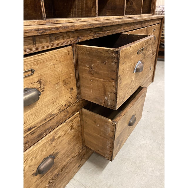 Vintage Seed Cabinet in Pine, 1950s For Sale - Image 17 of 18