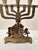 Traditional Vintage Brass Menorah With Movable Doors For Sale - Image 3 of 11