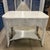 Coastal Early Heywood Wakefield Painted White Wicker Library Table For Sale - Image 3 of 8