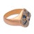 Antique Diamond Sapphire 18k Rose Gold Ring, Size 6 For Sale - Image 4 of 7