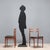 Set of six vintage chairs designed by Henry Rosengren Hansen for Brande Møbelindustri in the 1960s, exemplifying the...