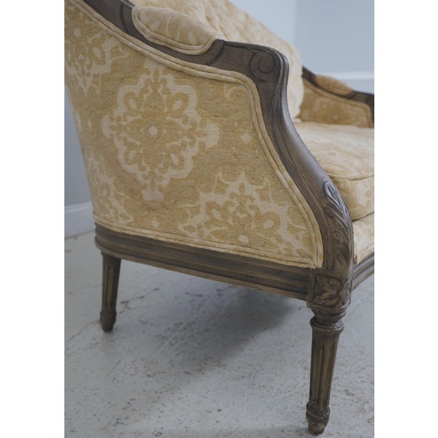 Harden Furniture Harden French Louis XVI Loveseat & Ottoman For Sale - Image 4 of 18