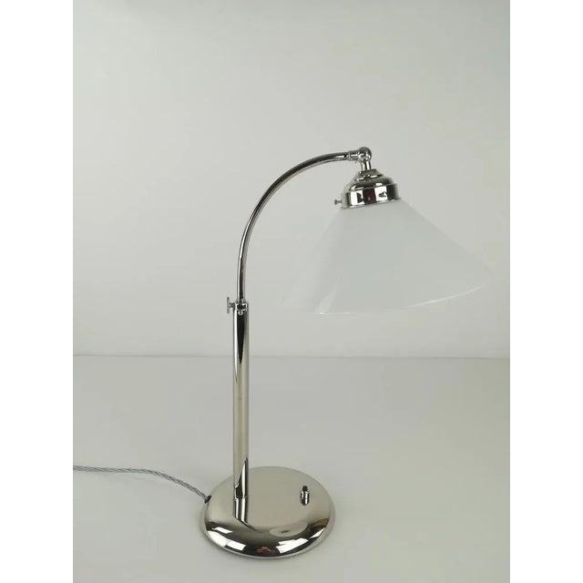 Silver 2-Way Adjustable Table Lamp, 1930 For Sale - Image 8 of 13