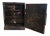 Antique Japanese Export Victorian Era Black Lacquered Wooden Jewelry Box Small Tabletop Cabinet With Photograph For Sale