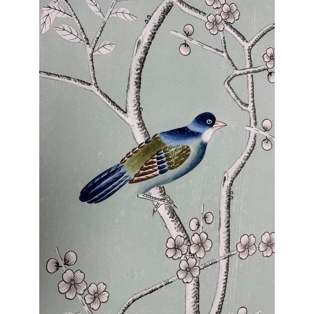 Hand Painted Chinoiserie Tea Paper Wallcovering Panels A refined example of traditional Eastern decorative artistry, this...