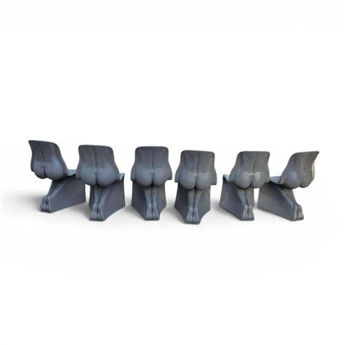 Matt Grey Her Chairs by Fabio Novembre for Casamania, Set of 6 For Sale - Image 4 of 8