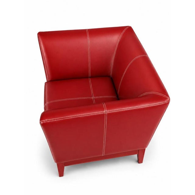 Cub Chair in Leather and Wood by Christophe Perichon For Sale - Image 4 of 7