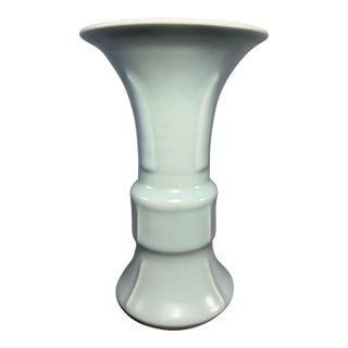 Ancient Chinese Longquan Celadon Gu Vase | One of a Kind For Sale
