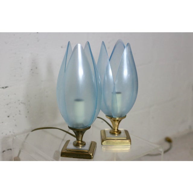 Blue Table Lamps from Rougier, 1970s, Set of 2 For Sale - Image 11 of 18