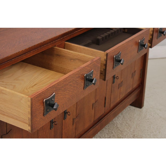 2000 - 2009 Gustav Stickley Mission Oak Buffet Server For Sale - Image 5 of 18
