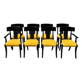 Modern Mid-Century Style Klismos Chairs - Set of 8 For Sale