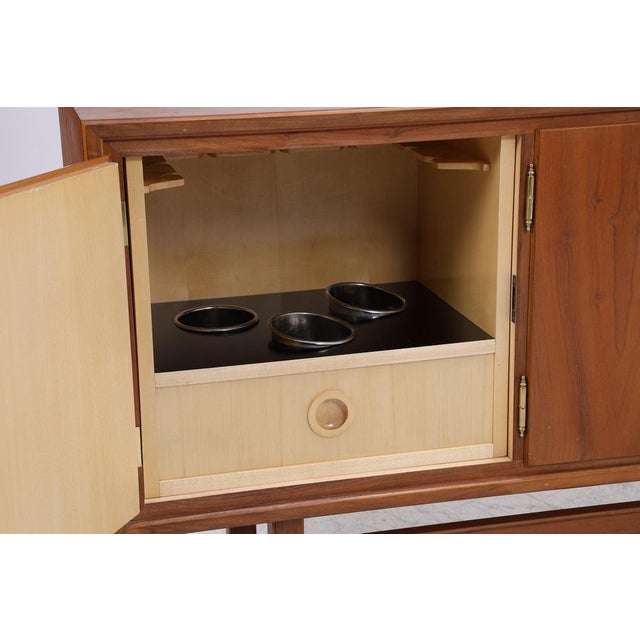 Mid-Century Walnut Sideboard with Bar Compartment, 1960s For Sale - Image 9 of 17