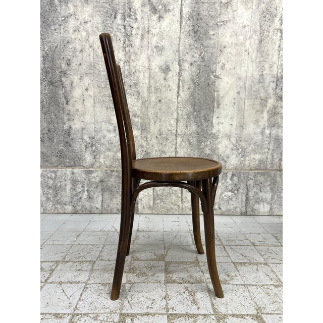 Brown Embossed Bentwood Bistro Chairs, 1890s, Set of 2 For Sale - Image 8 of 10