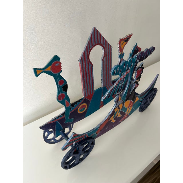 Metal Sculpture by Sandra Berry Hover Toy Theater Series, 1982 For Sale - Image 10 of 12