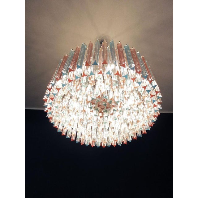 Large Triedri Murano Glass Prism Chandelier, 1990s For Sale - Image 14 of 18