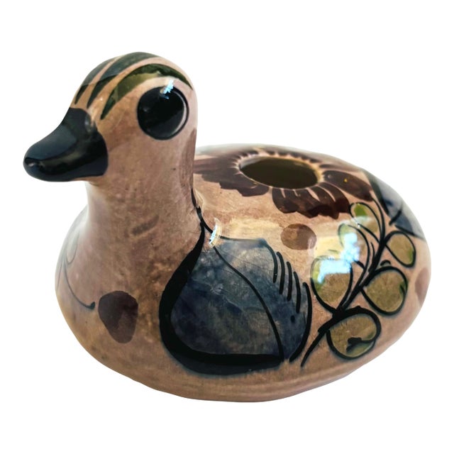 Tonala Pottery Duck Bud Vase For Sale