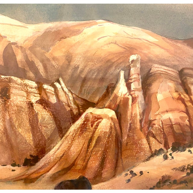 Mid 20th Century Dorothy Lawrey Vorhees Original Painting New Mexico Mountain Landscape Southwest For Sale - Image 4 of 11