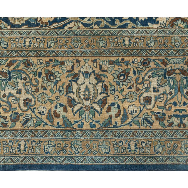 Persian Vintage Persian Tabriz Botanic Handmade Wool Carpet For Sale - Image 3 of 7