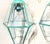 1980s Stunning Pair of Vintage Solid Brass & Glass Geometric Hanging Lanterns - a Pair For Sale - Image 12 of 16