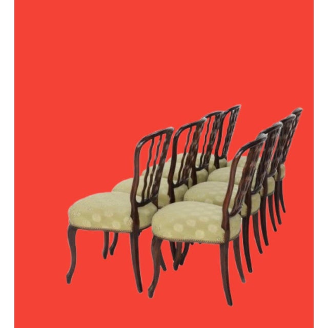 American Eight Theodore Alexander Althorp Living History Dining Chairs For Sale - Image 3 of 12