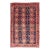 Antique Persian Bidjar Rug With All-Over Floral Motifs in Red and Blue 5'0 X 7'9 For Sale