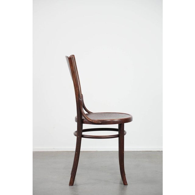 Vintage Wooden Cosmos Bistro Chair with Carvings For Sale - Image 3 of 13