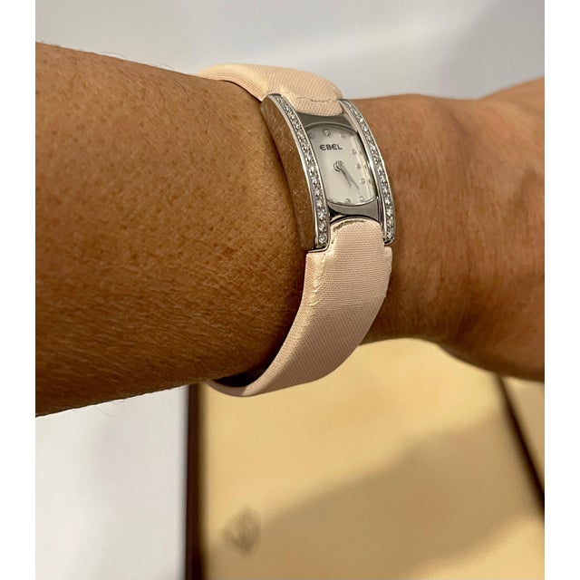 Ladies Ebel Beluga Stainless Steel with Diamonds E9057a28-10, Leather Pink Belt For Sale - Image 11 of 18