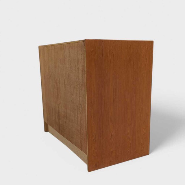 1960s Petite Danish Modern Teak Three-Drawer Dresser or Nightstand For Sale - Image 9 of 13