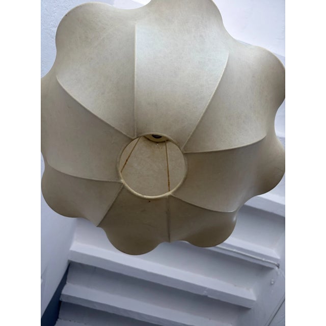 Huge Rare Cocoon Mid Century Modern Pendant Chandelier Flos Castiglioni Resin For Sale - Image 10 of 12