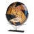 Large 29.5" Tony Evans Mid-Century Modern Abstract Fused Glass Art Platter on Custom Iron Stand For Sale