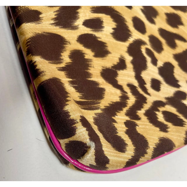 Metal 1998 Vintage Leggiadro Leopard With Pink Zipper Pouch or Bag For Sale - Image 7 of 8