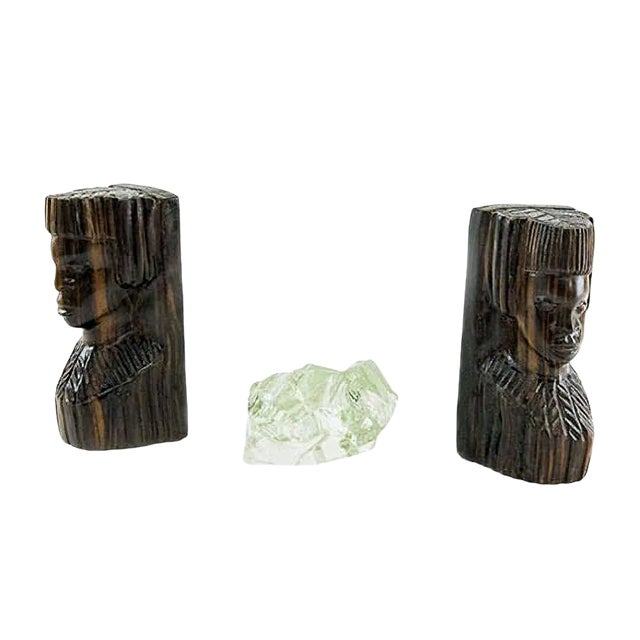 Rosewood Bookends, 1930, Set of 3 For Sale