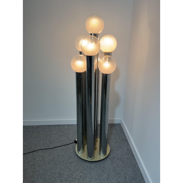 7-Light Floor Lamp in the style of Goffredo Reggiani, 1970 For Sale - Image 11 of 11