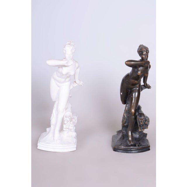 Sculptor: Jan Lichtág This original sculpture titled "Diana na lovu" (Diana on the Hunt), originating from the 1930s,...