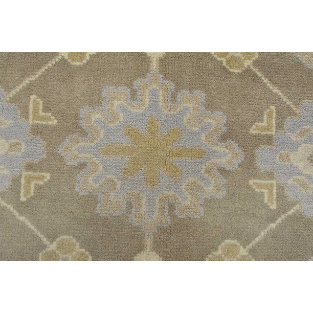 Oushak Rug 8’2” X 10’2” Gray Wool Hand-Knotted Oriental Carpet For Sale - Image 9 of 12