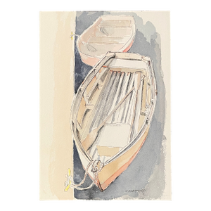 Rowboat Watercolor by Montford