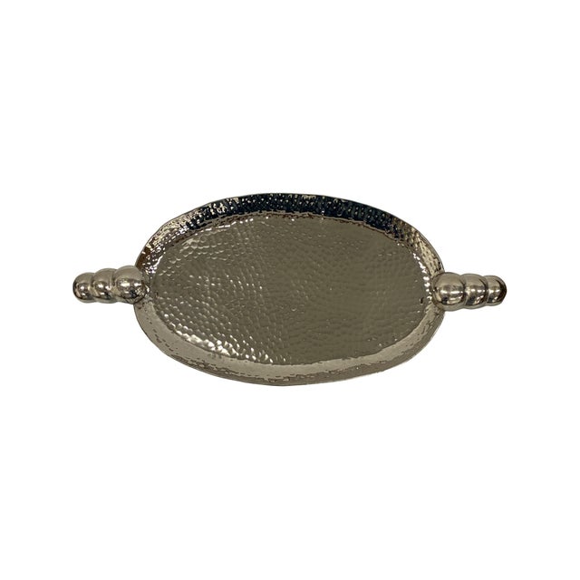 Metal Calder Silver Tray Wall Decor For Sale - Image 7 of 11