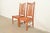 Stickley Style Arts & Crafts Teak and Cane Side Chairs or Dining Chairs, Pair For Sale - Image 13 of 13