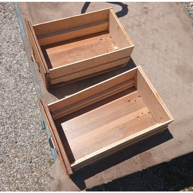 Antique Oak 10 Drawer File or Storage Cabinet 1920s For Sale - Image 9 of 17