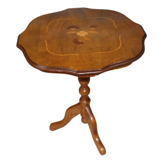Chippendale Side Table with Inlays, 1970s For Sale
