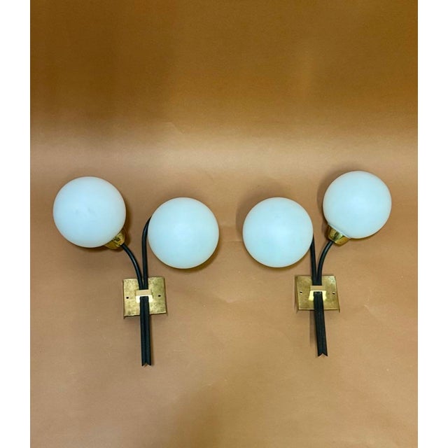 Wall Lights from Maison Lunel, France, 1950, Set of 2 For Sale - Image 12 of 12