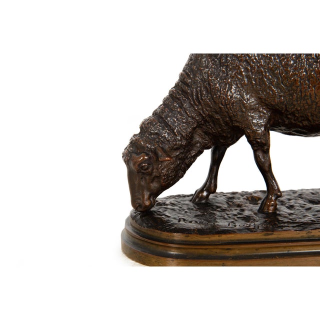 Metal Authentic Lifetime Bronze Sculpture of “Grazing Ewe” by Rosa Bonheur Ca. 1860s For Sale - Image 7 of 18